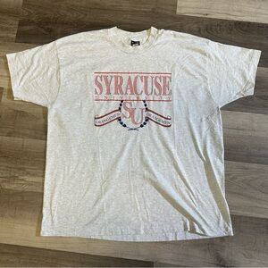 Vintage Royal First Class Syracuse University Stitch T-shirt XXL Puffy